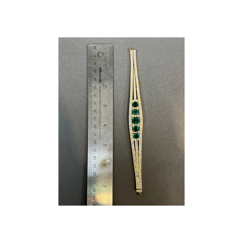 Van Cleef and Arpels Emerald and Diamond Bracelet