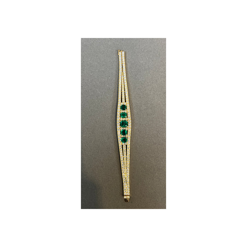 Van Cleef and Arpels Emerald and Diamond Bracelet