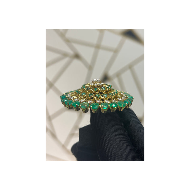 Emerald and Diamond Brooch&nbsp;