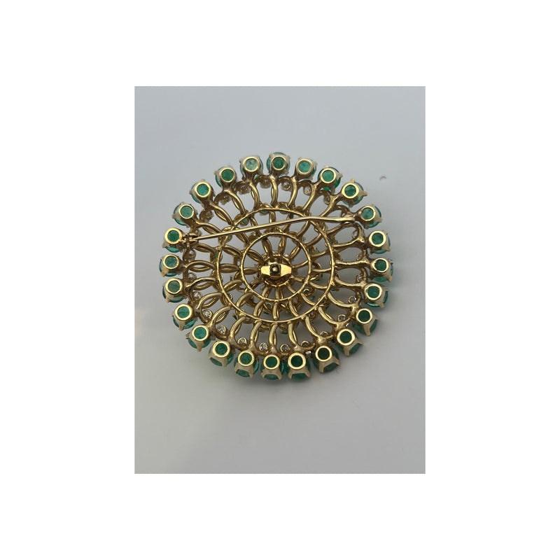 Emerald and Diamond Brooch&nbsp;