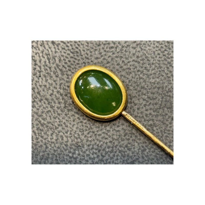 Tiffany & Co. Egyptian Revival Jade Stick Pin