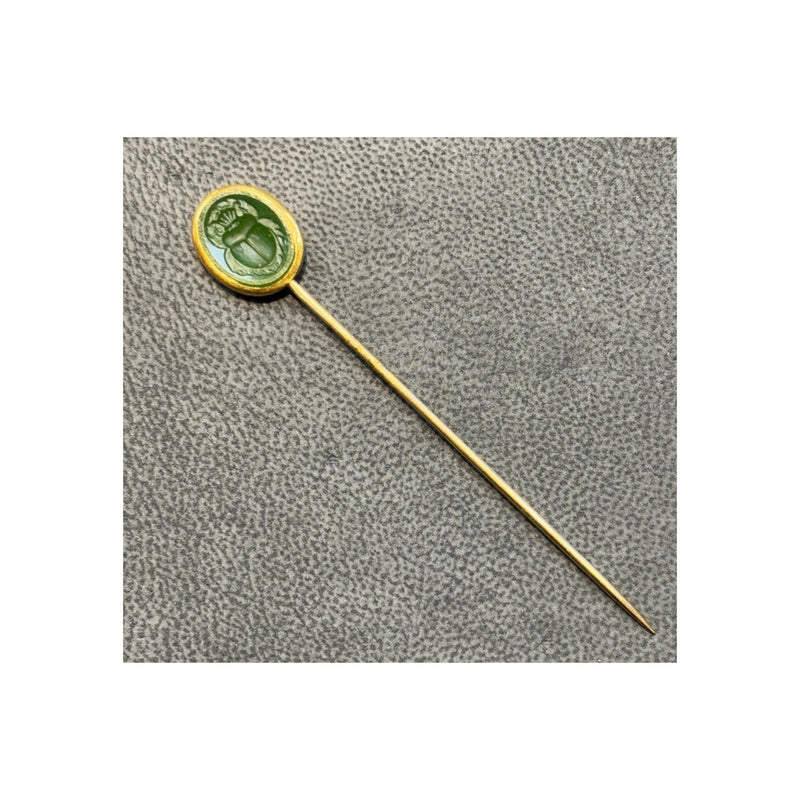 Tiffany & Co. Egyptian Revival Jade Stick Pin