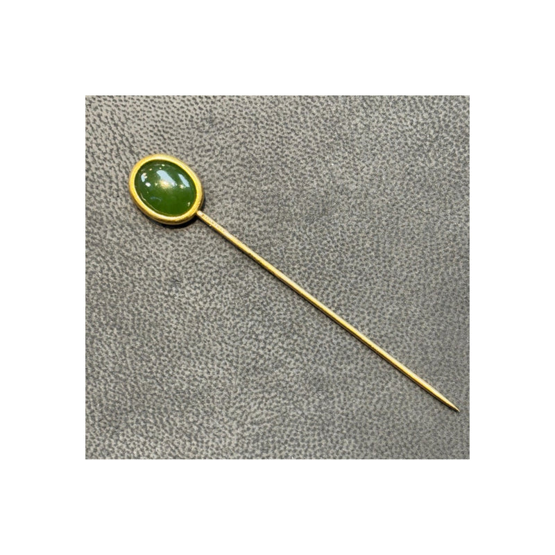 Tiffany & Co. Egyptian Revival Jade Stick Pin