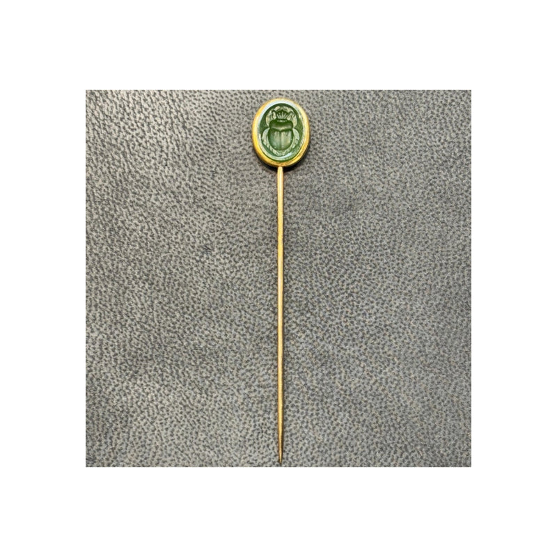 Tiffany & Co. Egyptian Revival Jade Stick Pin