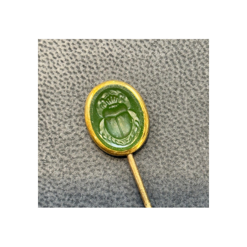 Tiffany & Co. Egyptian Revival Jade Stick Pin