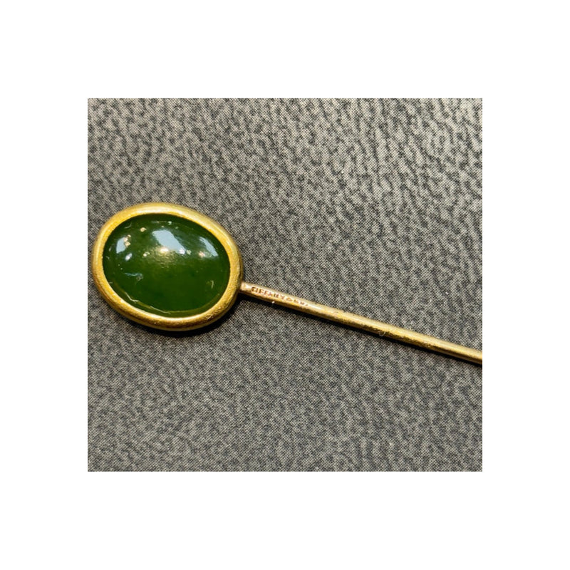 Tiffany & Co. Egyptian Revival Jade Stick Pin