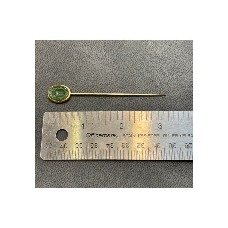 Tiffany & Co. Egyptian Revival Jade Stick Pin