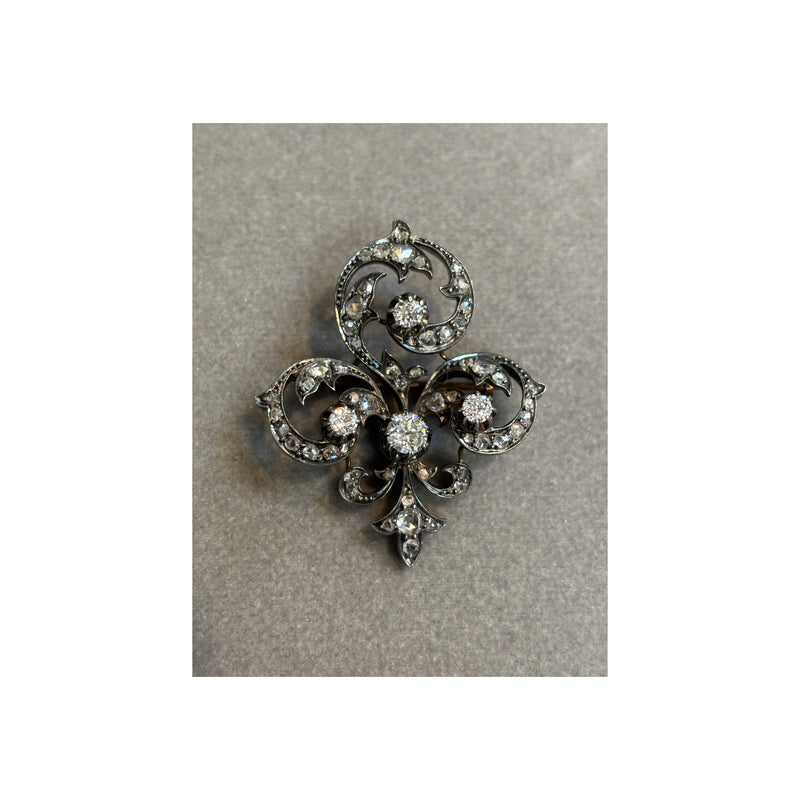 Victorian Fleur De Lis Brooch