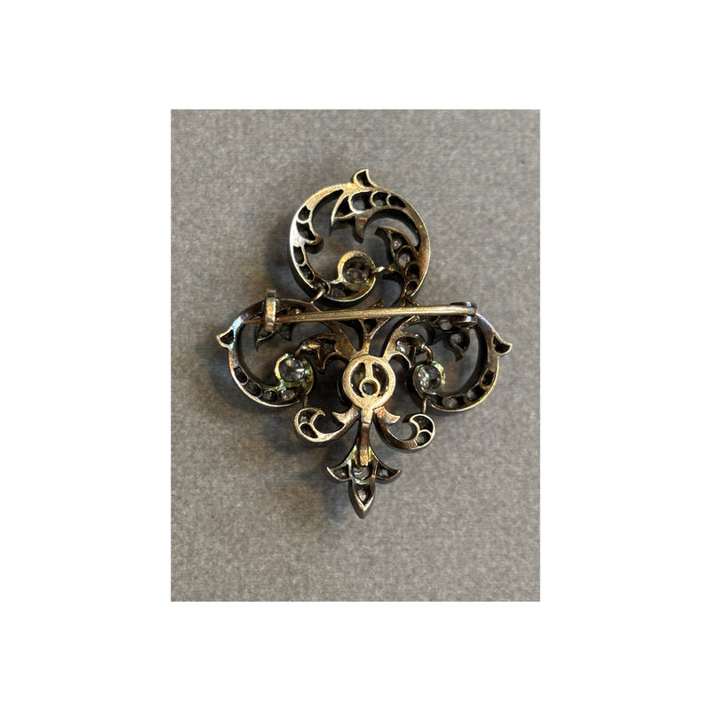 Victorian Fleur De Lis Brooch
