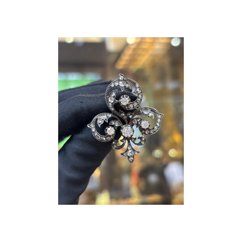Victorian Fleur De Lis Brooch