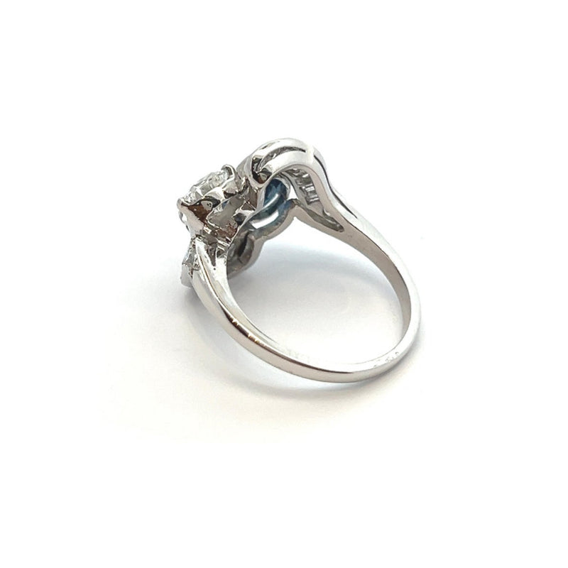 Sapphire and Diamond You & Me ring