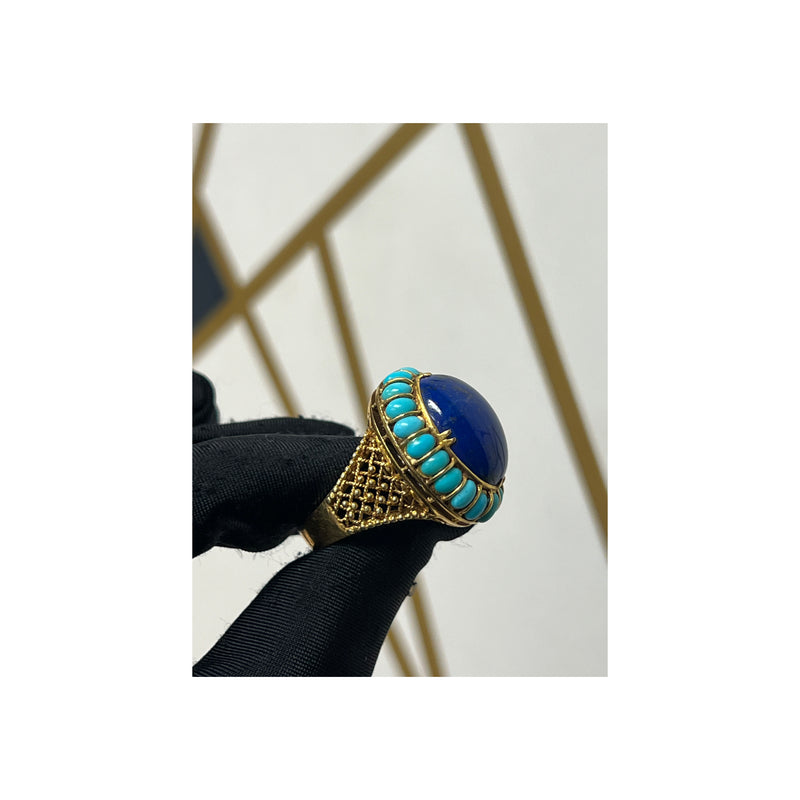 Turquoise and Lapis Lazuli Ring