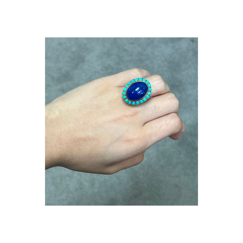 Turquoise and Lapis Lazuli Ring