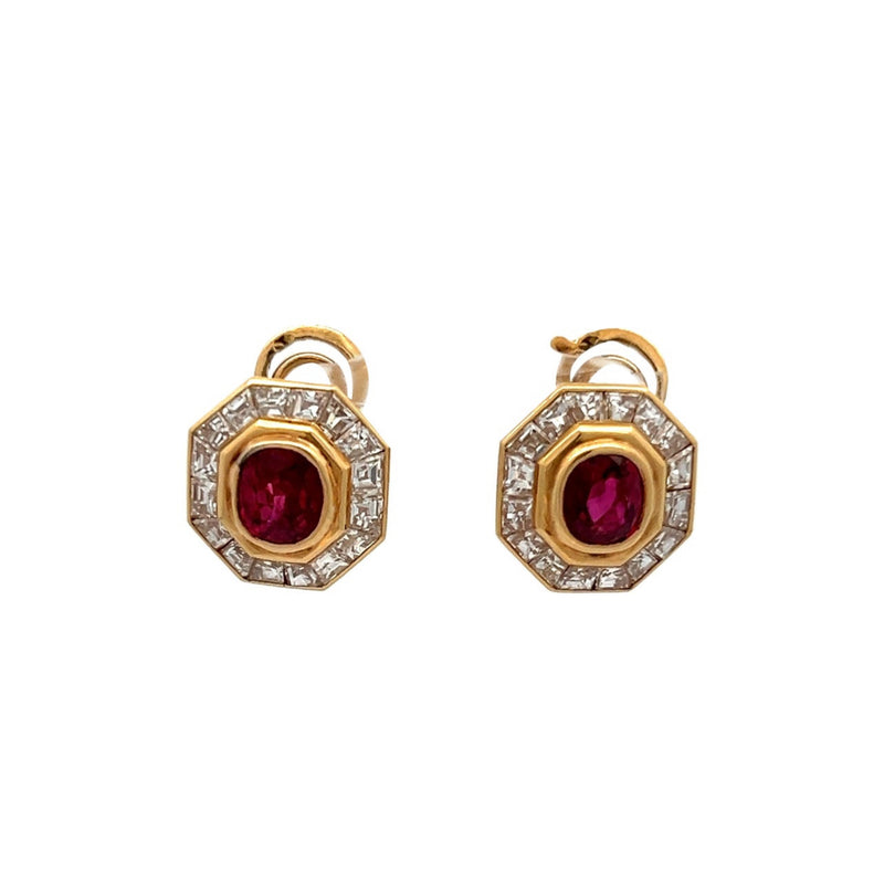 Ruby and Diamond Earrings