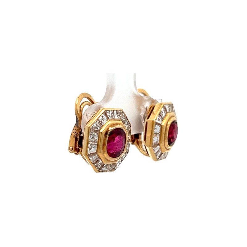 Ruby and Diamond Earrings