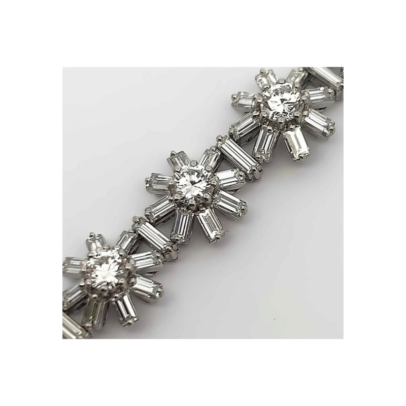 French Diamond Snowflake Bracelet