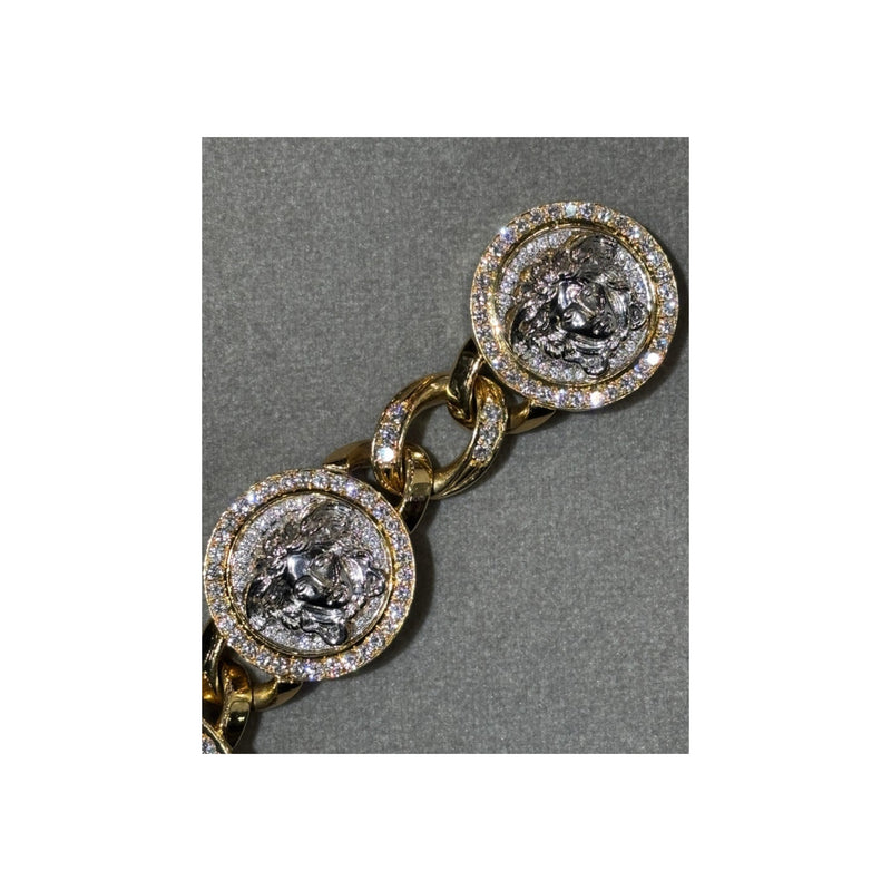 Versace Diamond Link Bracelet and Necklace Set