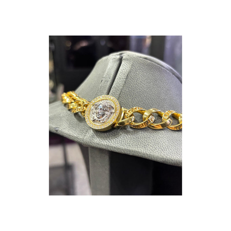 Versace Diamond Link Bracelet and Necklace Set