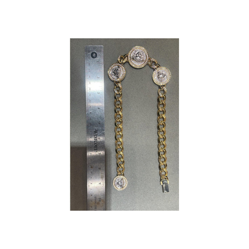 Versace Diamond Link Bracelet and Necklace Set