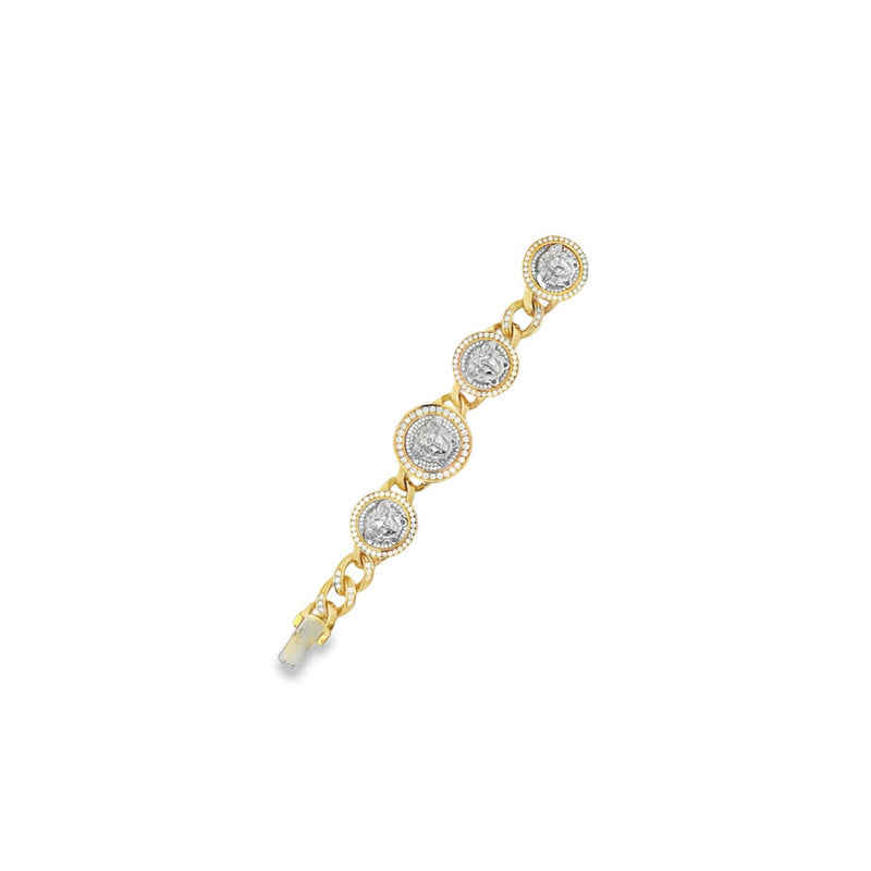 Versace Diamond Link Bracelet and Necklace Set