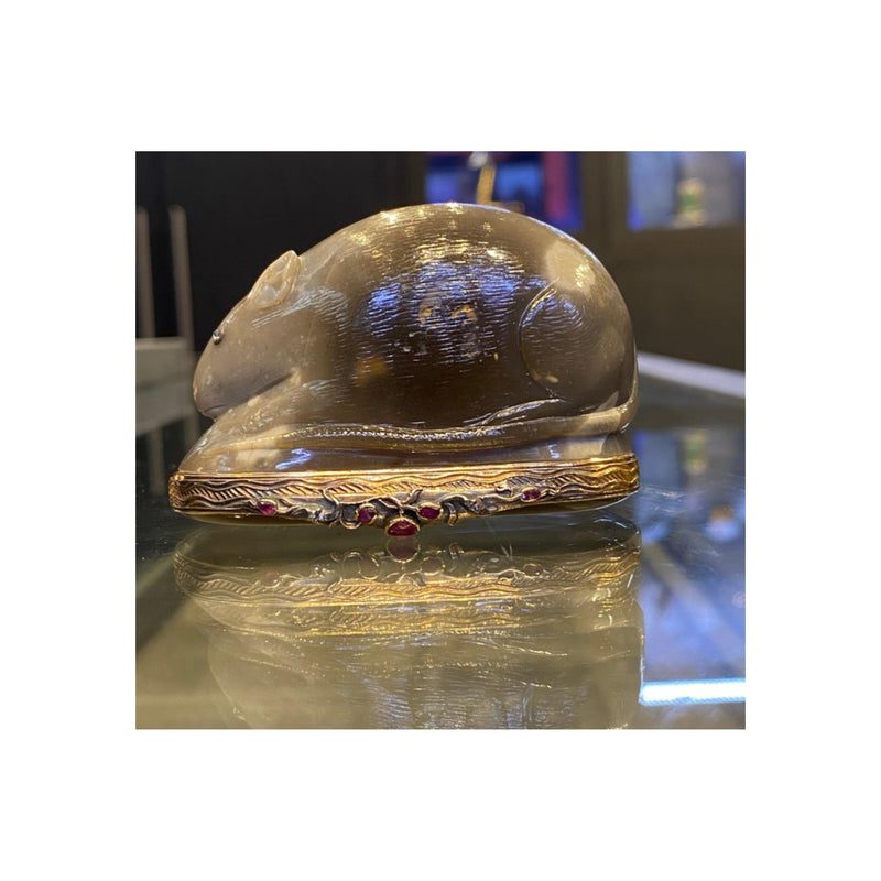 Agate Mouse Snuff Box