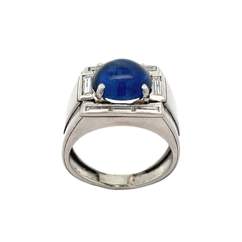 Men's Cabochon Sapphire Ring