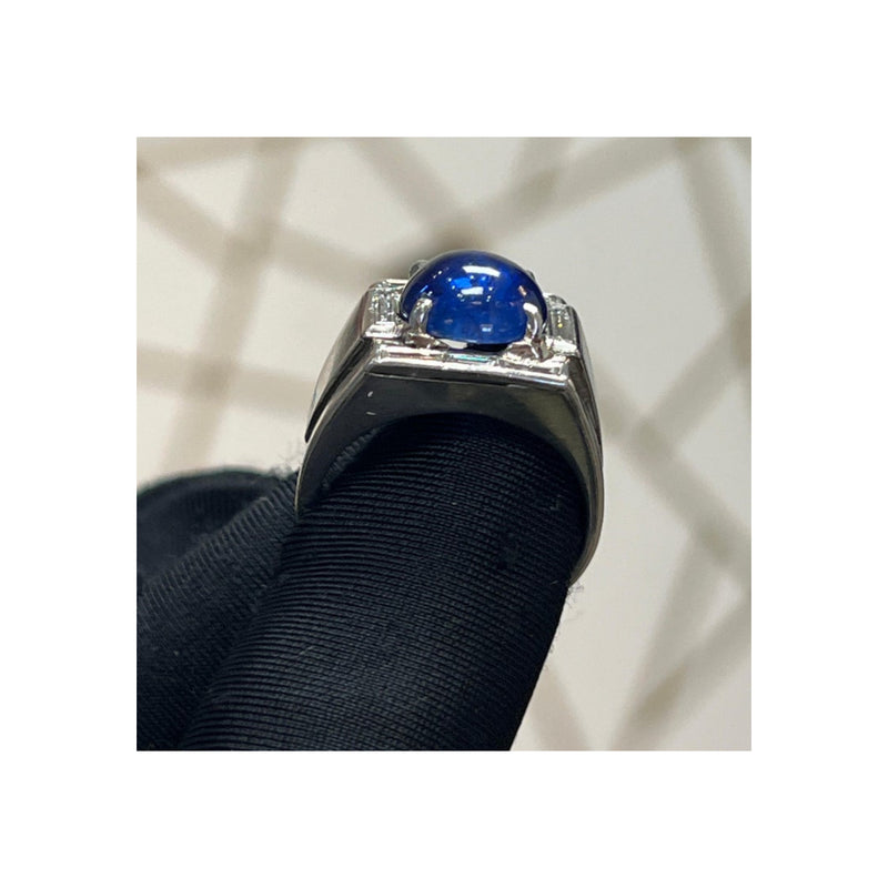 Men's Cabochon Sapphire Ring