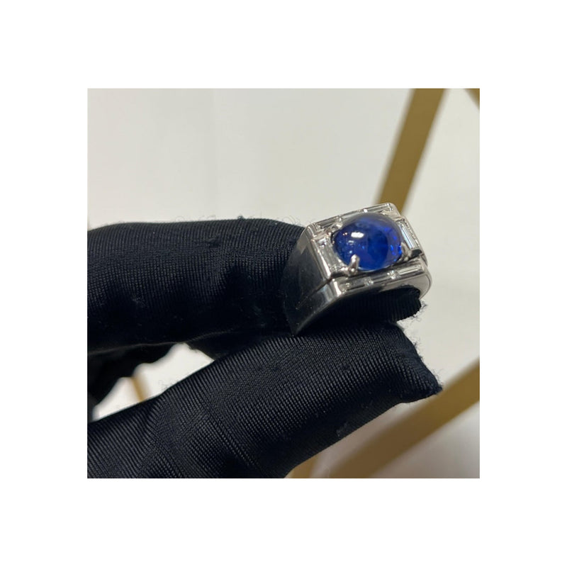 Men's Cabochon Sapphire Ring