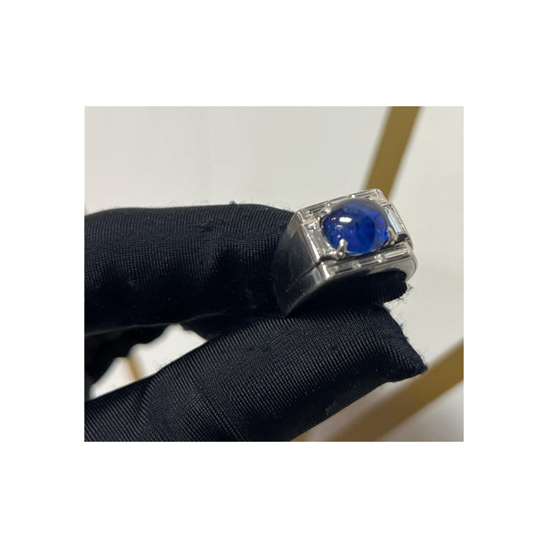 Men's Cabochon Sapphire Ring