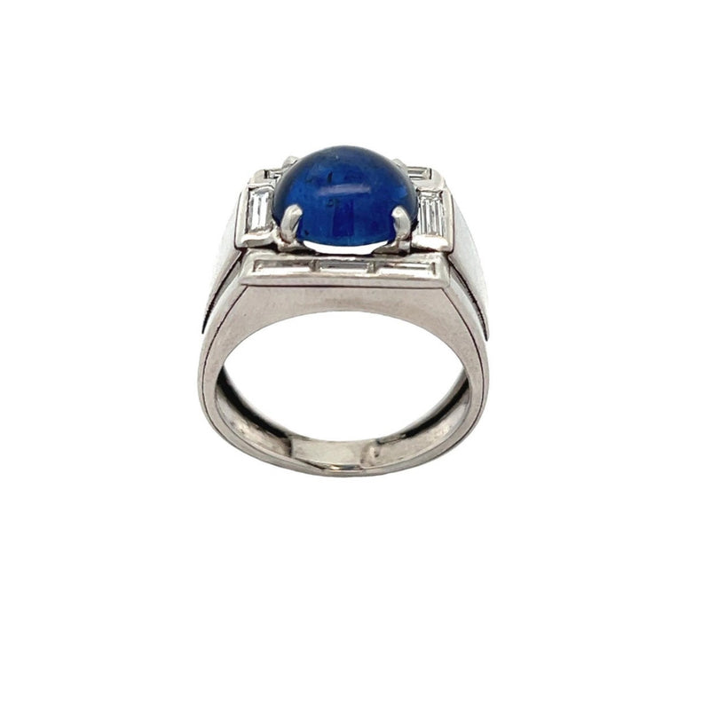 Men's Cabochon Sapphire Ring