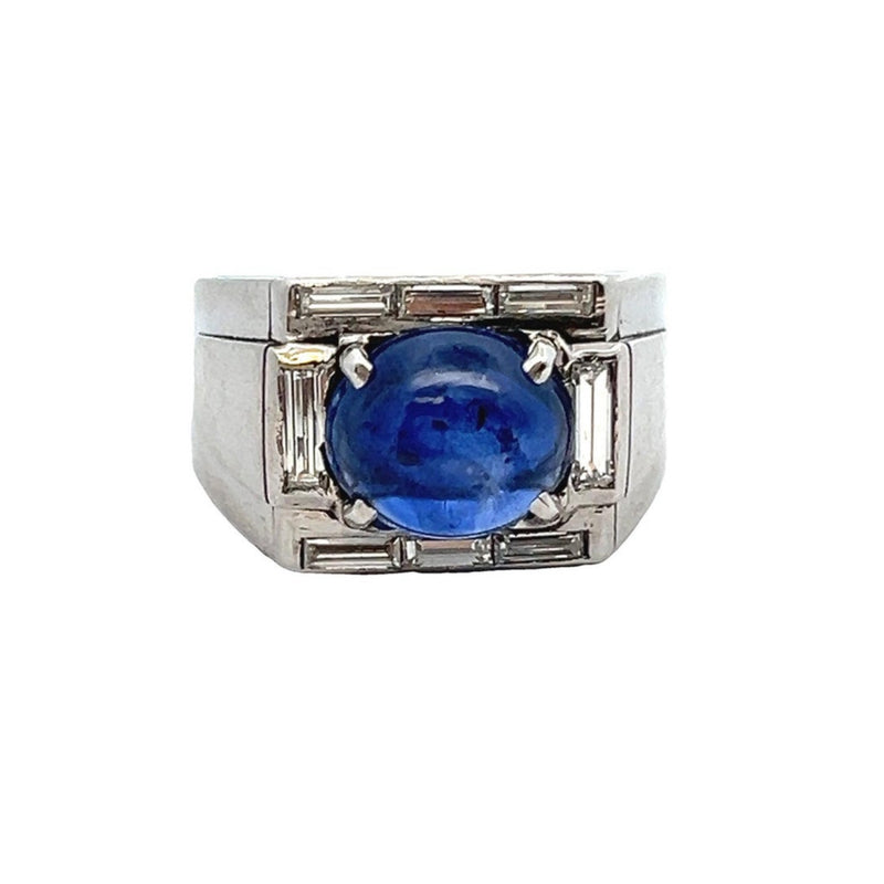 Men's Cabochon Sapphire Ring