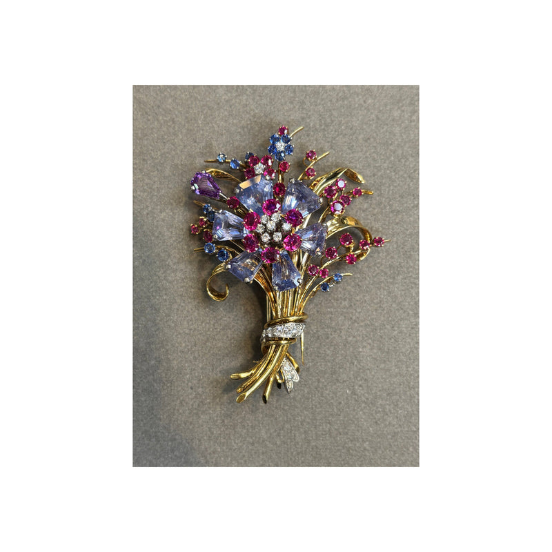 Tiffany & Co Multi Gem Bouquet Brooch