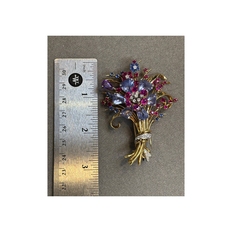 Tiffany & Co Multi Gem Bouquet Brooch