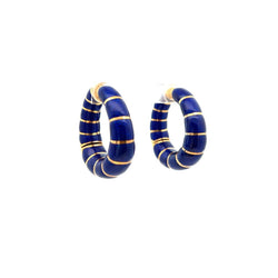 Bulgari Enamel Hoop Earrings