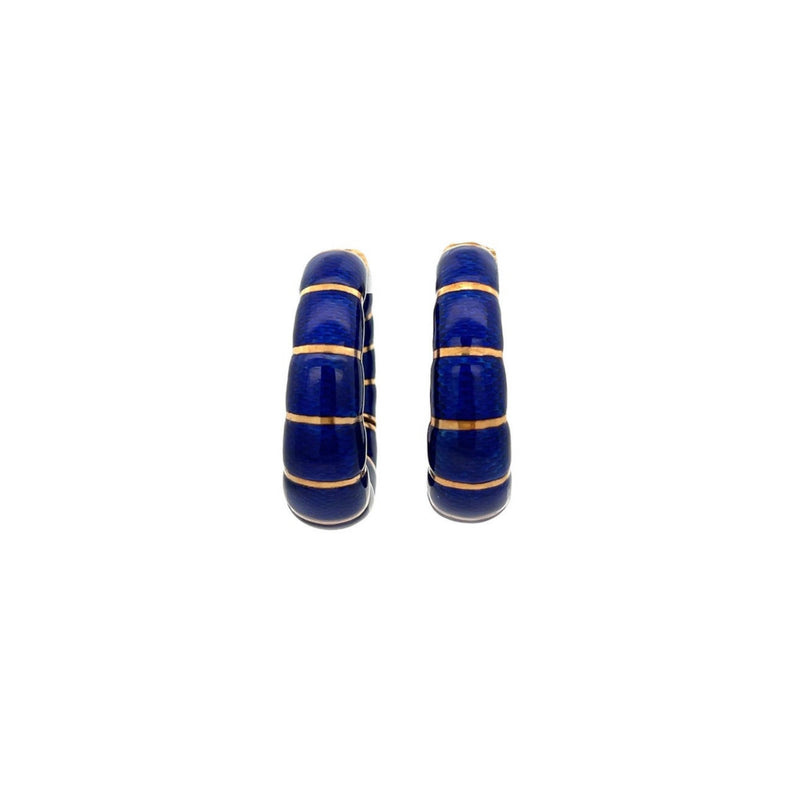 Bulgari Enamel Hoop Earrings