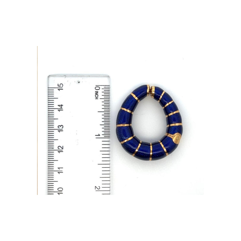 Bulgari Enamel Hoop Earrings