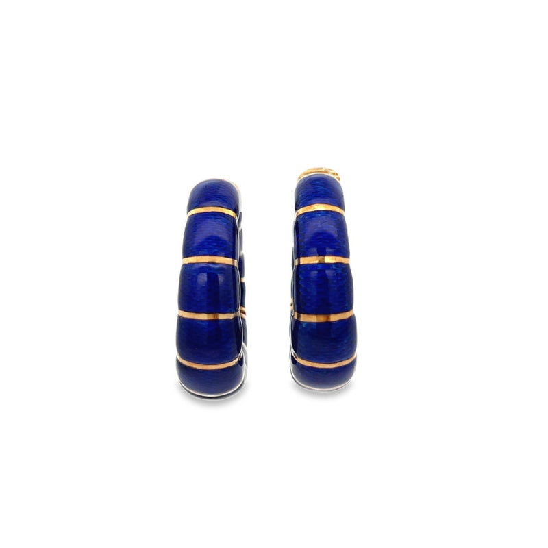 Bulgari Enamel Hoop Earrings