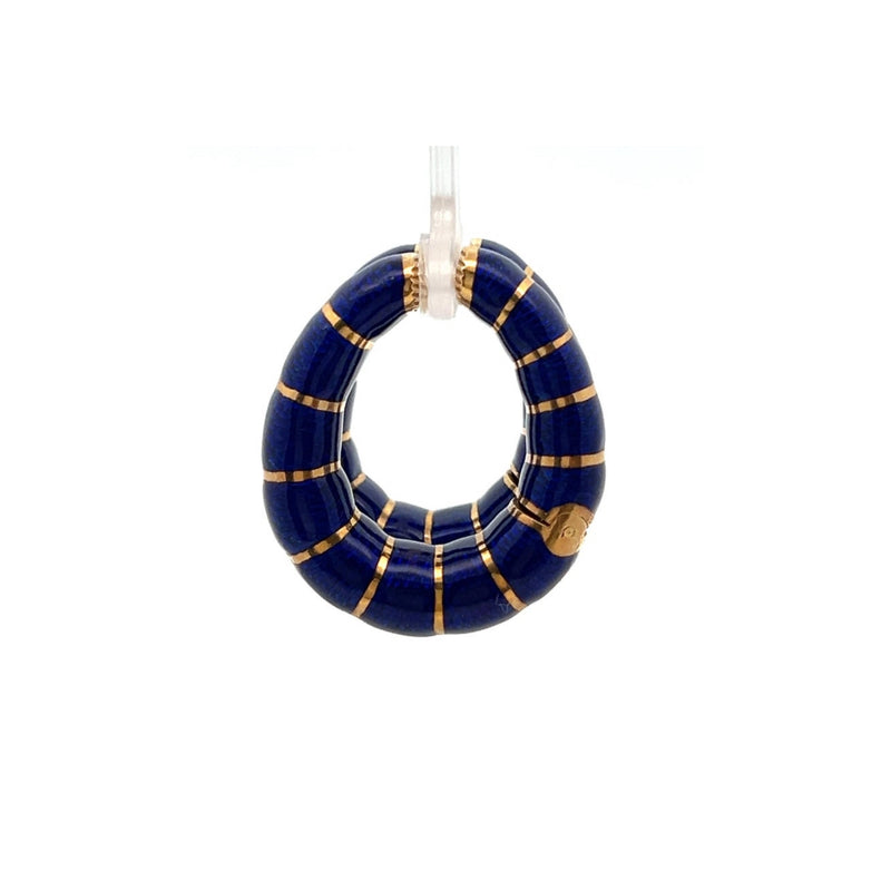 Bulgari Enamel Hoop Earrings