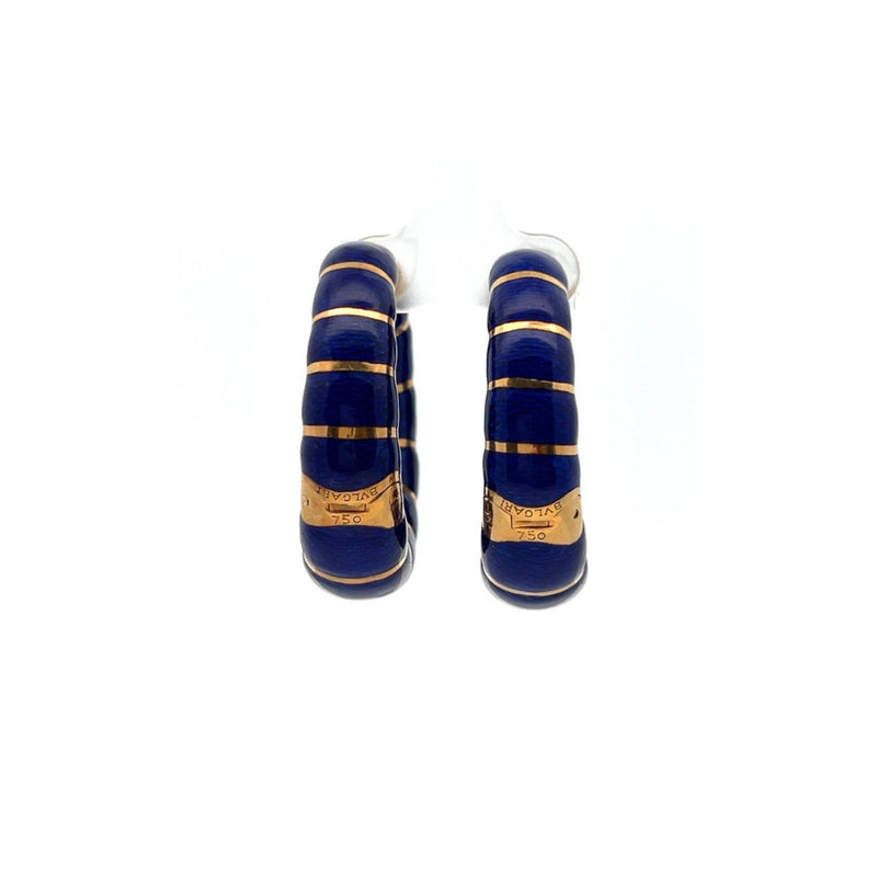 Bulgari Enamel Hoop Earrings