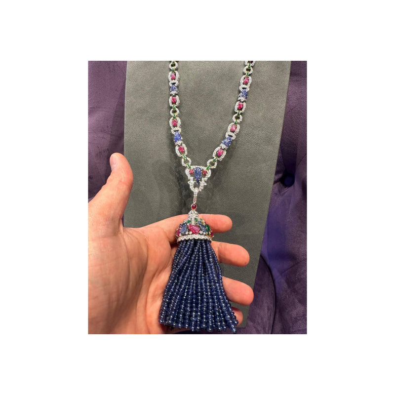 Tutti Frutti Sautoir Tassel Necklace