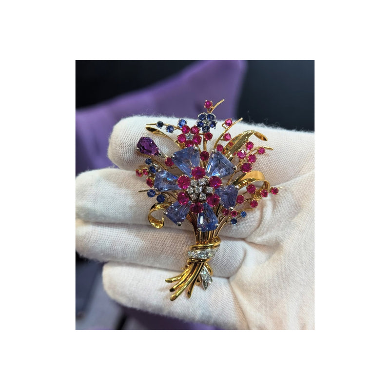 Tiffany & Co Multi Gem Bouquet Brooch