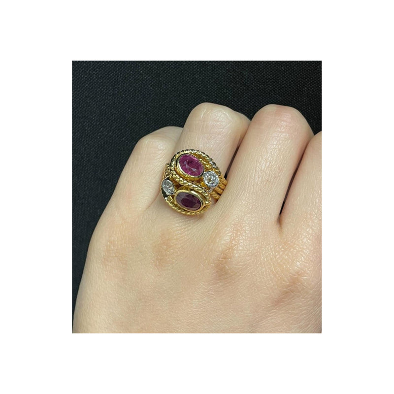 Ruby You and Me Ring