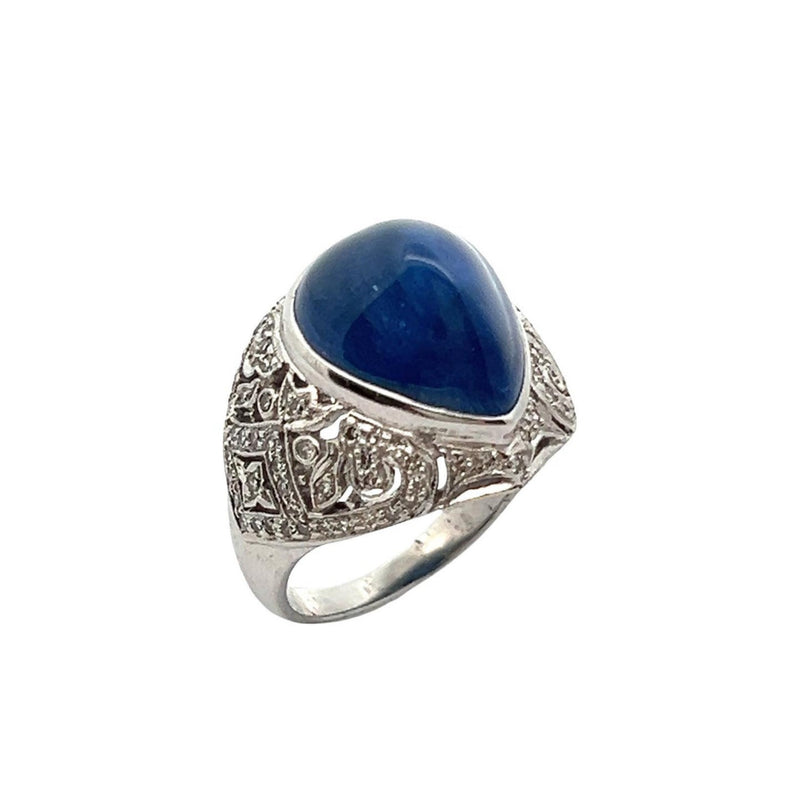 Men's Cabochon Sapphire Ring