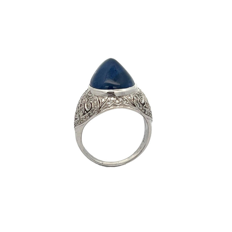 Men's Cabochon Sapphire Ring