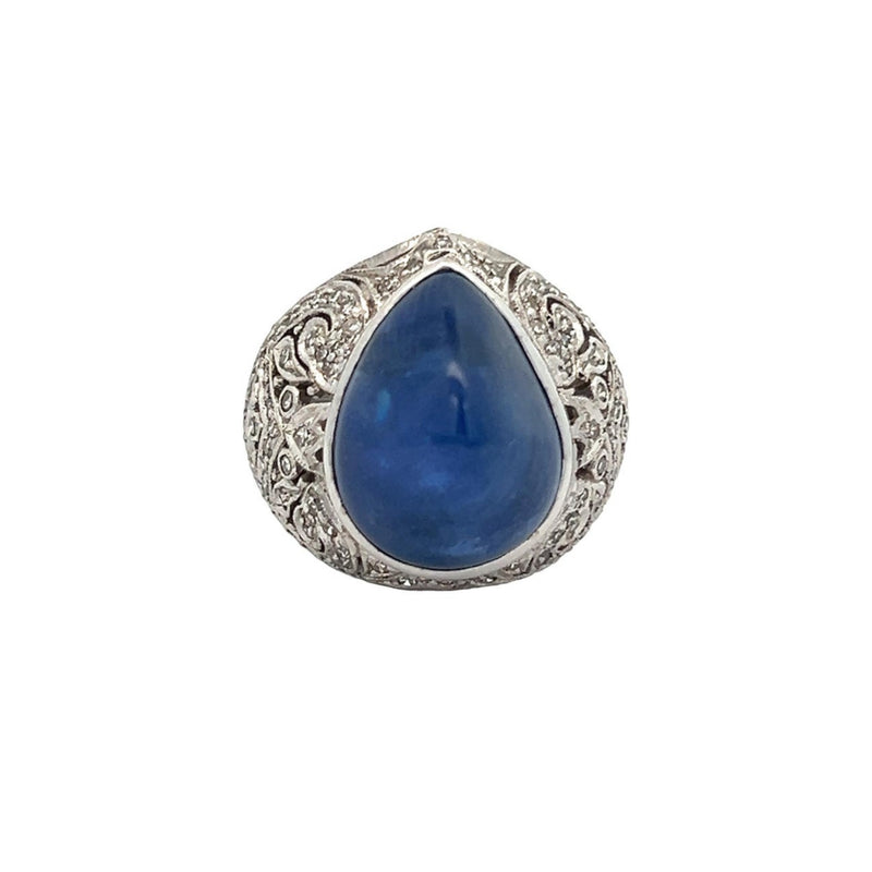 Men's Cabochon Sapphire Ring