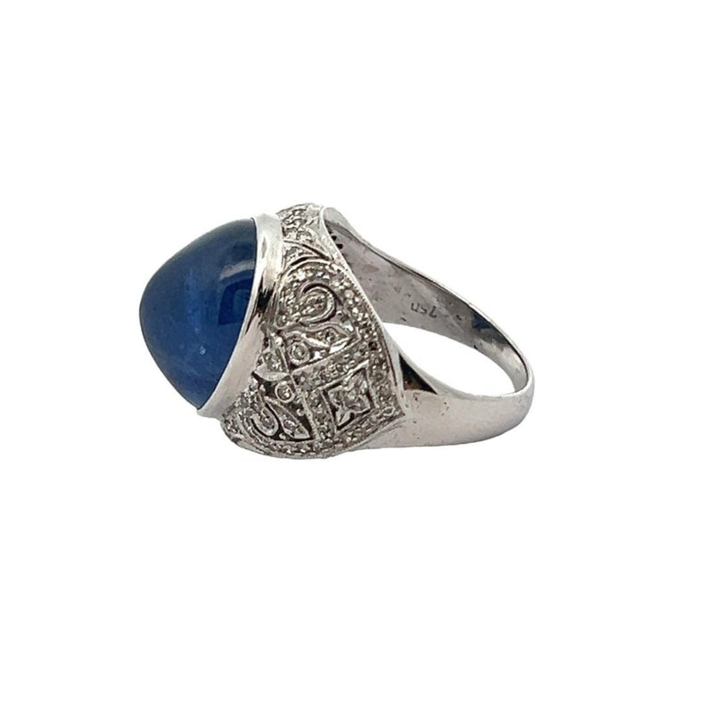 Men's Cabochon Sapphire Ring