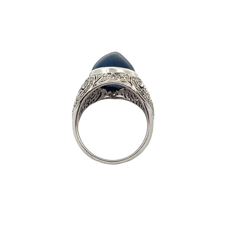 Men's Cabochon Sapphire Ring