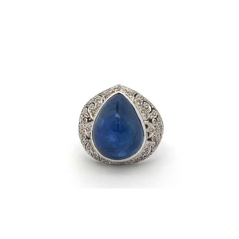 Men's Cabochon Sapphire Ring