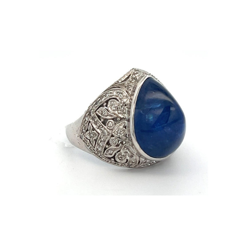 Men's Cabochon Sapphire Ring