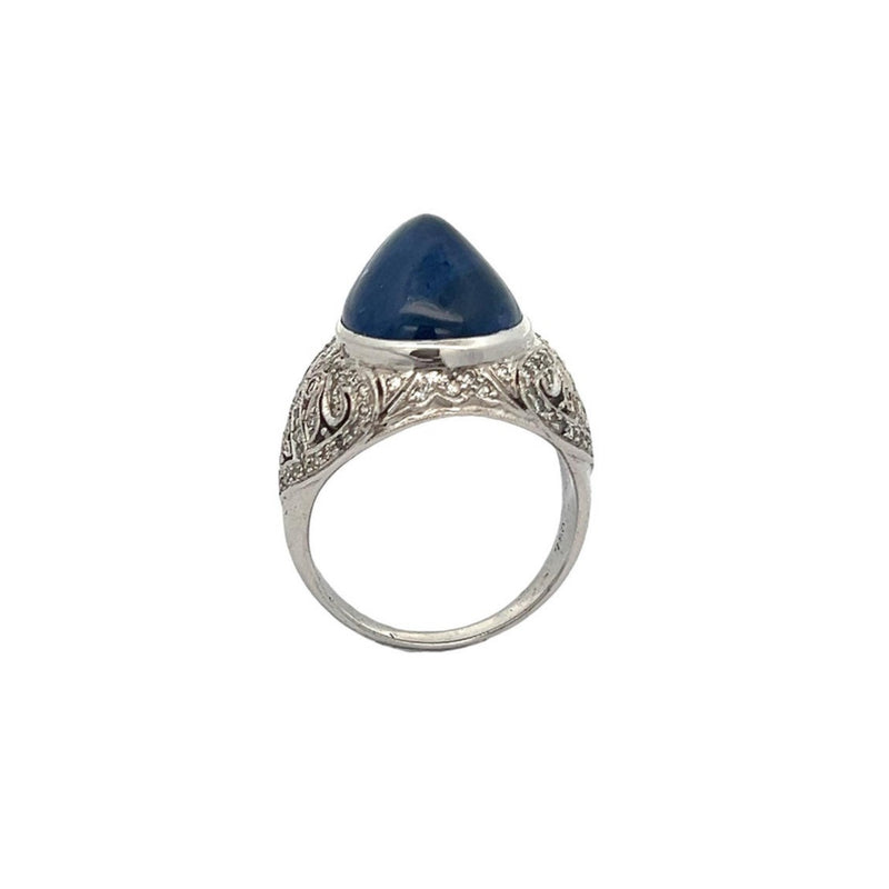 Men's Cabochon Sapphire Ring